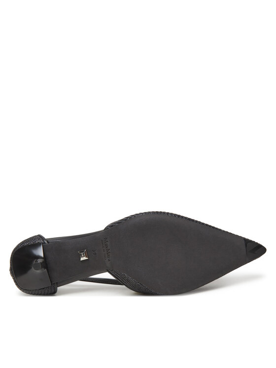 Max Mara Čevlji z visoko peto Max Mara Strawpump 2514521312600 Črna