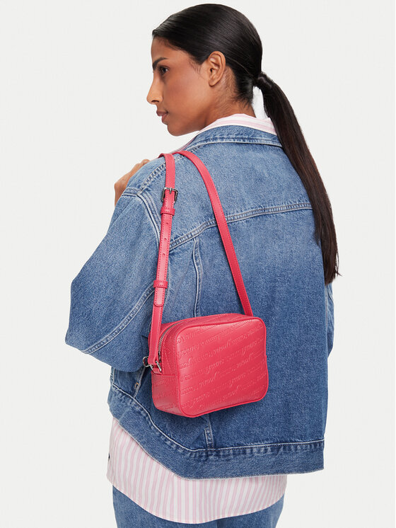 Tommy Jeans Дамска чанта Tommy Jeans Tjw Must Aop Camera Bag AW0AW17865 Бордо