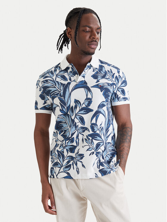 Tommy Hilfiger Tommy Hilfiger Polo Floral Aop MW0MW43125 Azul Regular Fit