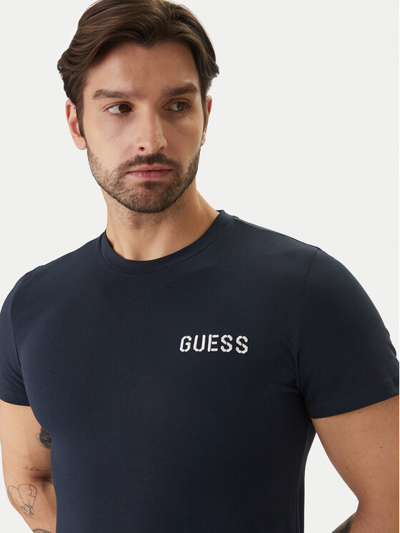 Guess Guess Camiseta U6GM03 K6YW1 Azul marino Slim Fit