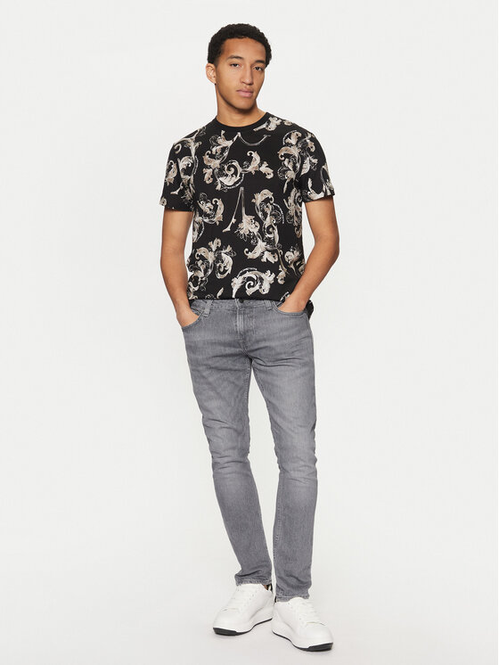 Versace Jeans Couture Versace Jeans Couture Футболка 78GAH6S0 Чорний Slim Fit
