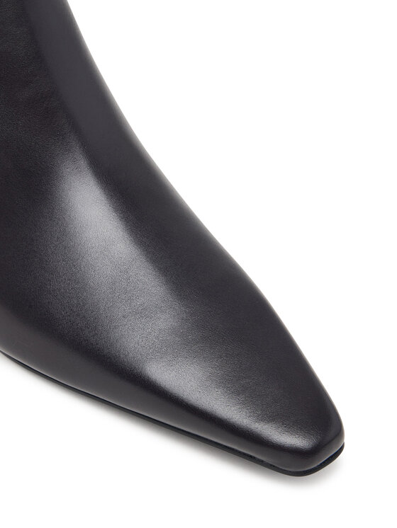 Calvin Klein Боти Calvin Klein Kitten Heel Ankle Boot Lth HW0HW03165 Тъмнокафяв