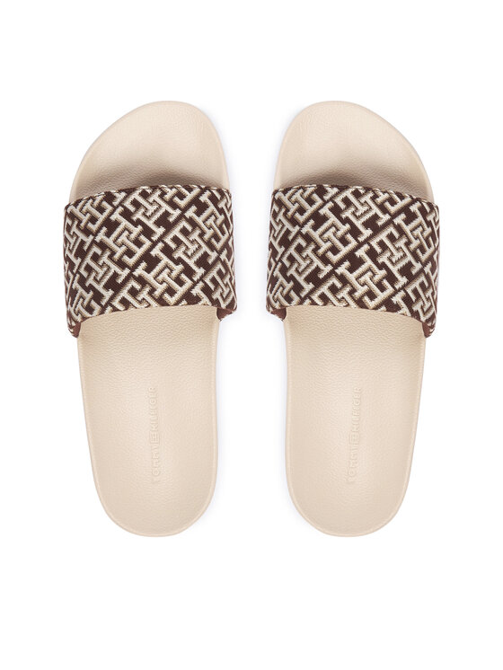 Tommy Hilfiger Chanclas Tommy Hilfiger Monogram Pool Slide FW0FW09423 Marrón