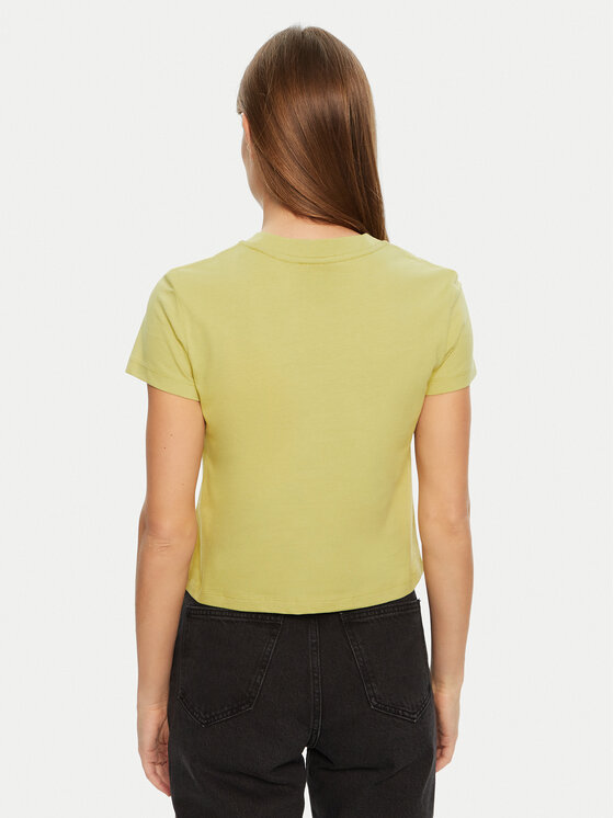 Calvin Klein Jeans Calvin Klein Jeans Camiseta Script Institutional J20J224984 Verde Slim Fit