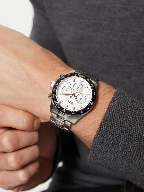 BOSS Годинник BOSS Hero-Le 1514130 Срібний