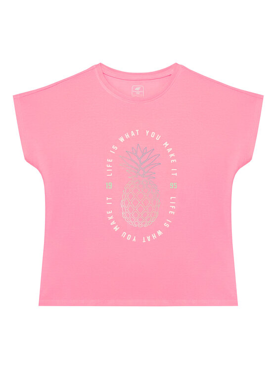 4F 4F Футболка 4FJSS23TTSHF398 Рожевий Regular Fit