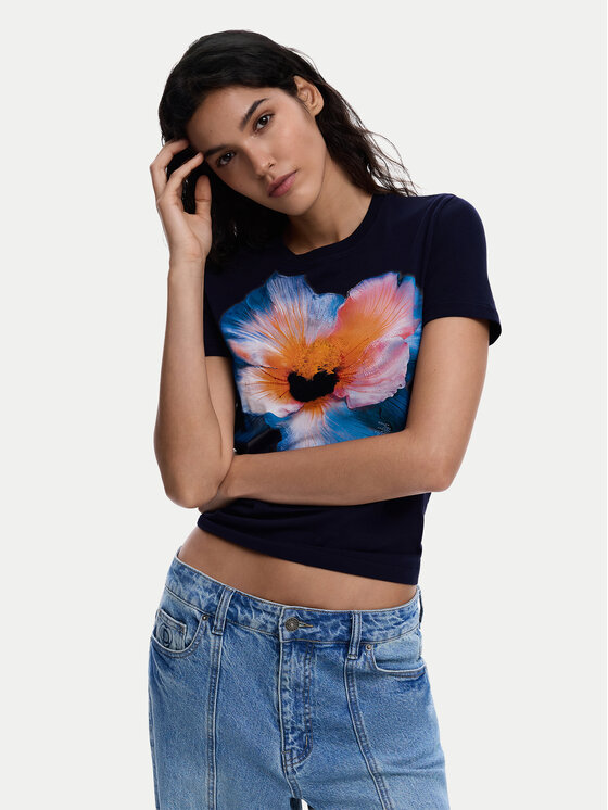 Desigual Desigual Футболка Estocolmo 26SWTK03 Cиній Regular Fit