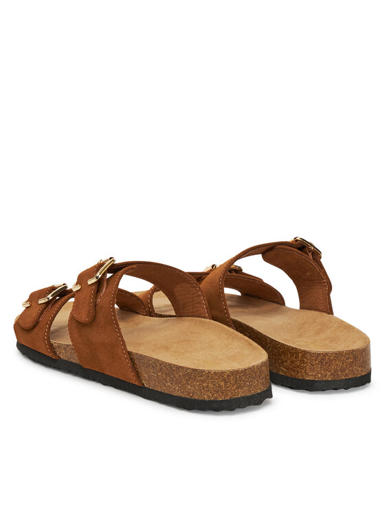 ONLY Shoes Шльопанці ONLY Shoes Onlmaxi-13 Pu Strap Buckle 15331392 Коричневий