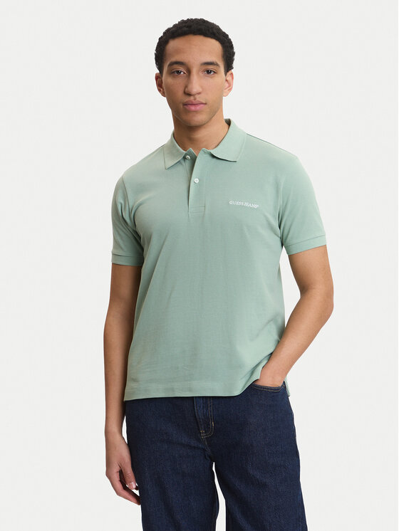 Guess Jeans Guess Jeans Поло M4BP29 KCJV1 Зелений Regular Fit