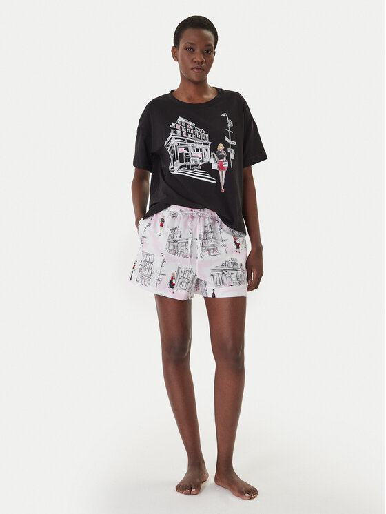 DKNY DKNY Піжама YI50108 Чорний Regular Fit