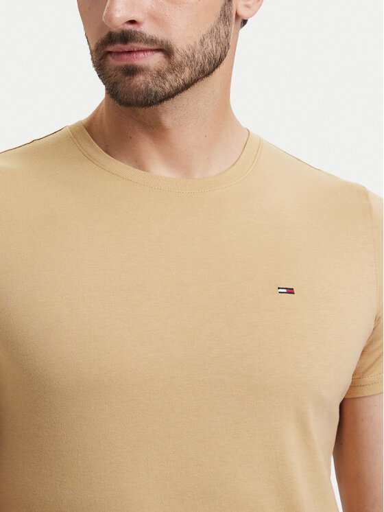 Tommy Jeans Tommy Jeans Camiseta DM0DM04411 Beis Slim Fit