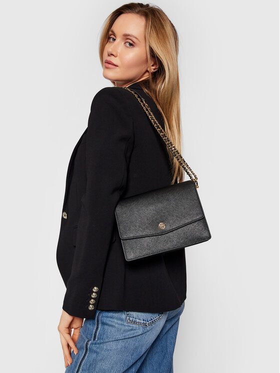 Tory Burch Torbica Tory Burch Robinson Convertible Shoulder Bag 54654 Crna