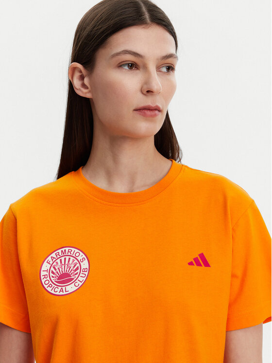 adidas adidas Póló FARM Graphic JD6293 Narancssárga Regular Fit