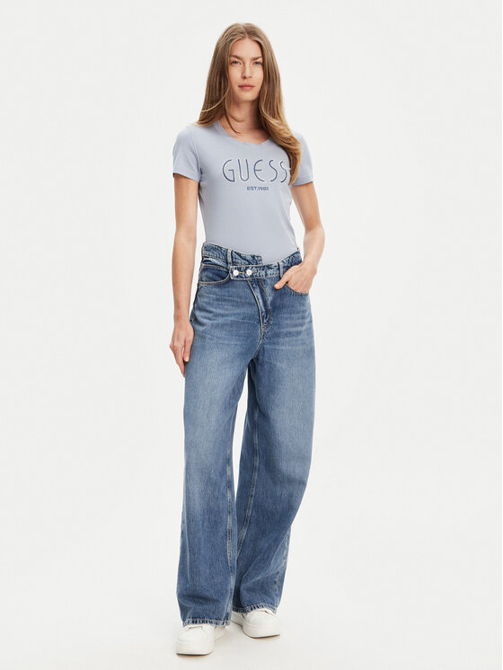 Guess Guess Футболка W5YI05 J1314 Голубий Regular Fit
