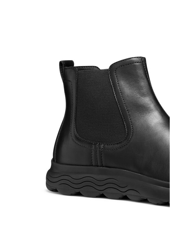 Geox Kotníková obuv s elastickým prvkem Geox U Spherica U56BYD 00043 C9999 Černá