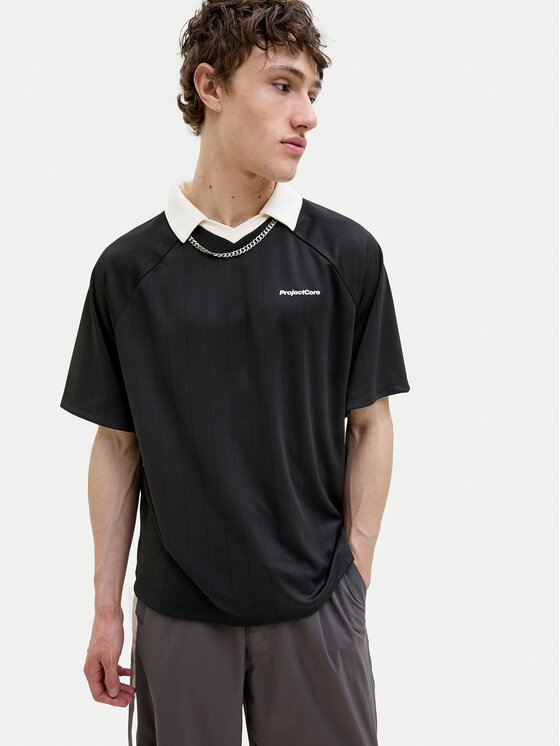Jack & Jones Jack & Jones Поло Lido 12276758 Чорний Loose Fit