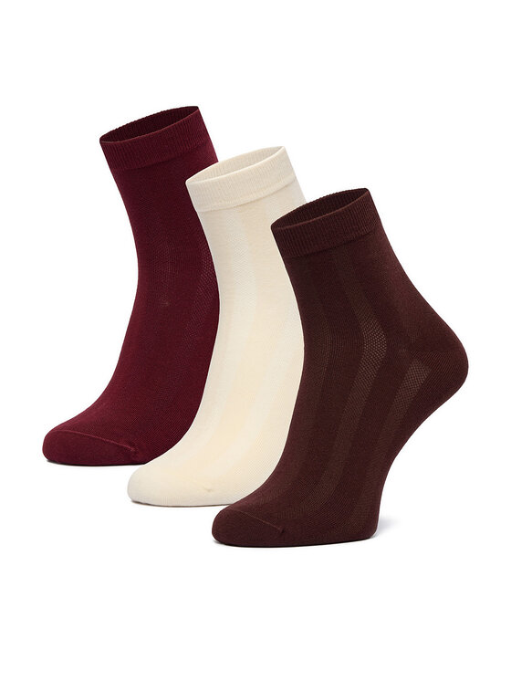Nine West Короткі шкарпетки Nine West CEO_BR_NW_25082_Z_AW25 (3 PACK) Бордовий