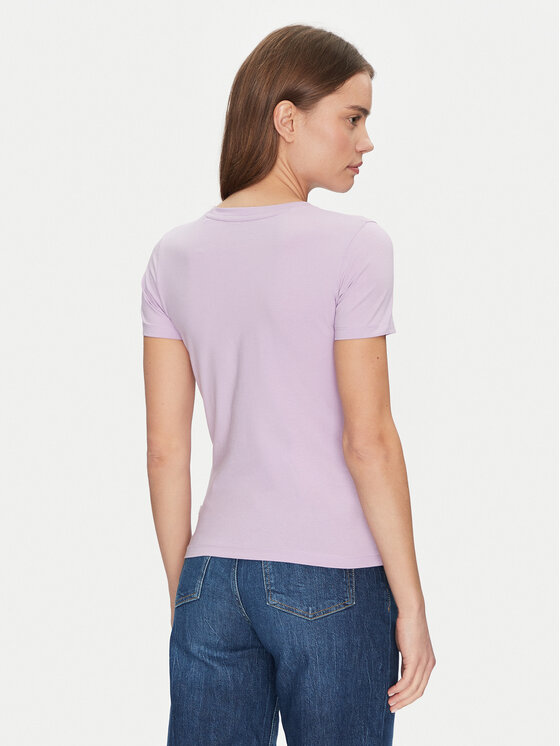 Guess Jeans Guess Jeans T-shirt W4YI03 J1314 Ljubičasta Slim Fit