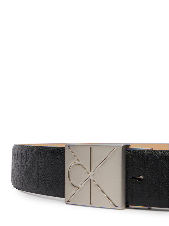 Calvin Klein Curea Calvin Klein Emblem Plaque W/ Aop 35Mm Adj LV04D7082G Negru