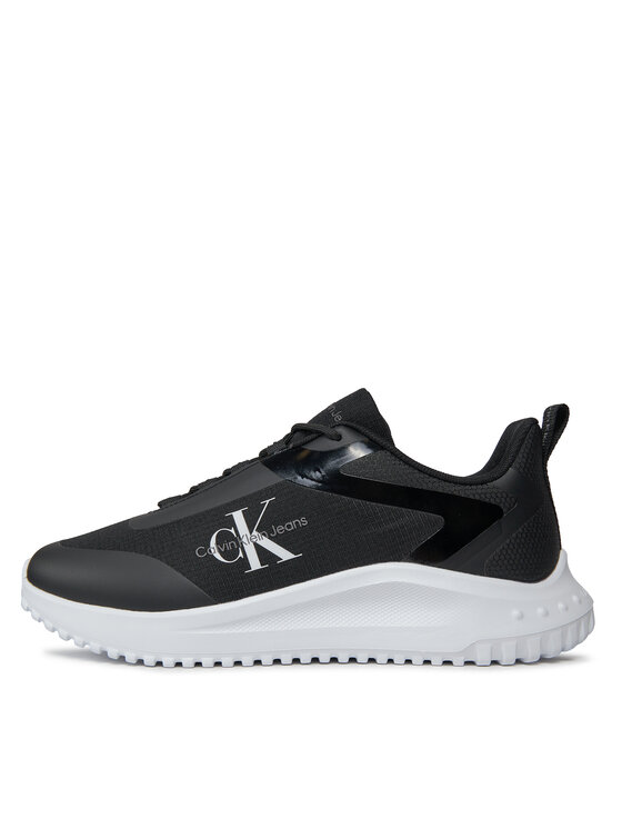 Calvin Klein Jeans Sneakersy Calvin Klein Jeans Eva Runner Low Lace Ml Mix YM0YM00968 Sivá