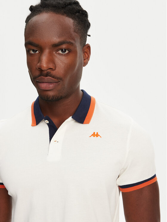 Robe di Kappa Robe di Kappa Polo Atsushi 611255W Εκρού Regular Fit