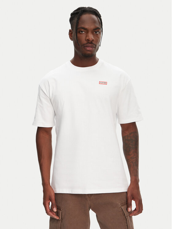 Hunter Hunter Póló Rasputin HARM0057251 Fehér Relaxed Fit