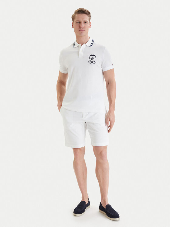 Tommy Hilfiger Tommy Hilfiger Polo Badge MW0MW43061 Blanco Regular Fit