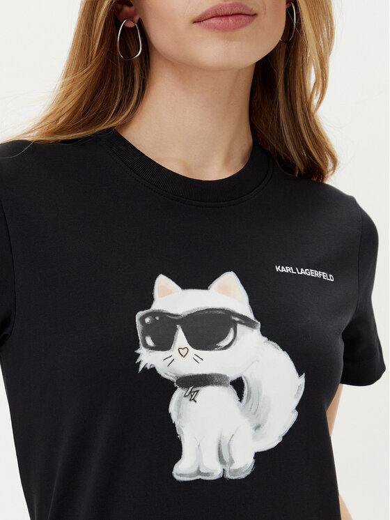 KARL LAGERFELD KARL LAGERFELD Póló A2W17119 Fekete Regular Fit