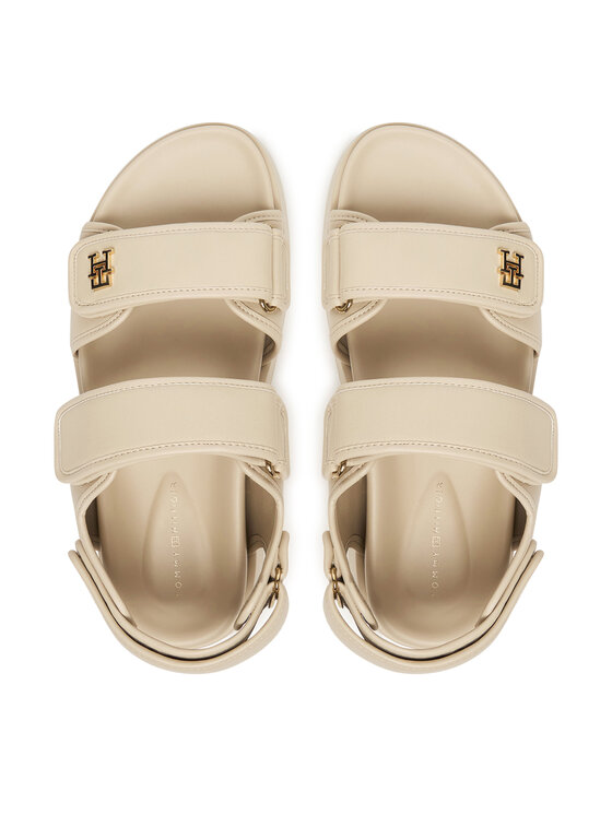 Tommy Hilfiger Sandalias Tommy Hilfiger Leather Sporty Platform Sandal FW0FW09119 Beis