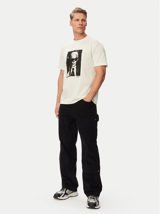 Karl Lagerfeld Jeans Karl Lagerfeld Jeans Camiseta B3M17006 Crema Regular Fit