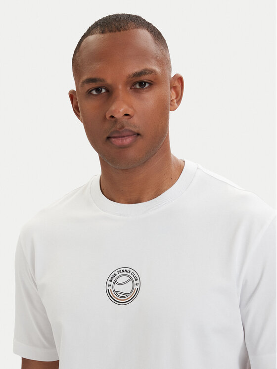 BOSS BOSS Camiseta Open 50560293 Blanco Relaxed Fit