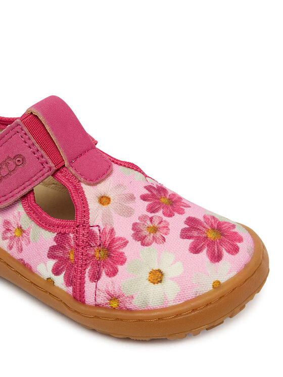 Froddo Тапочки Froddo Barefoot Canvas T-Bar G1700439-4 M Рожевий