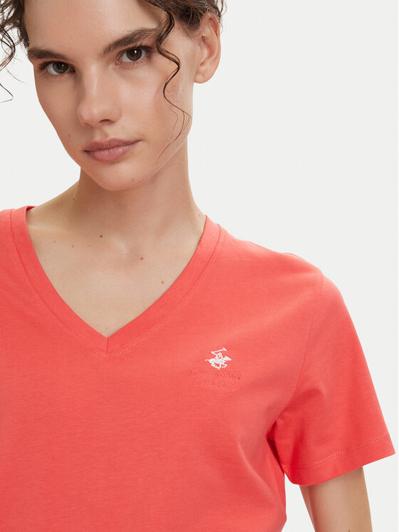 Beverly Hills Polo Club Beverly Hills Polo Club Camiseta P-SS26W-TS516518 Coral Regular Fit