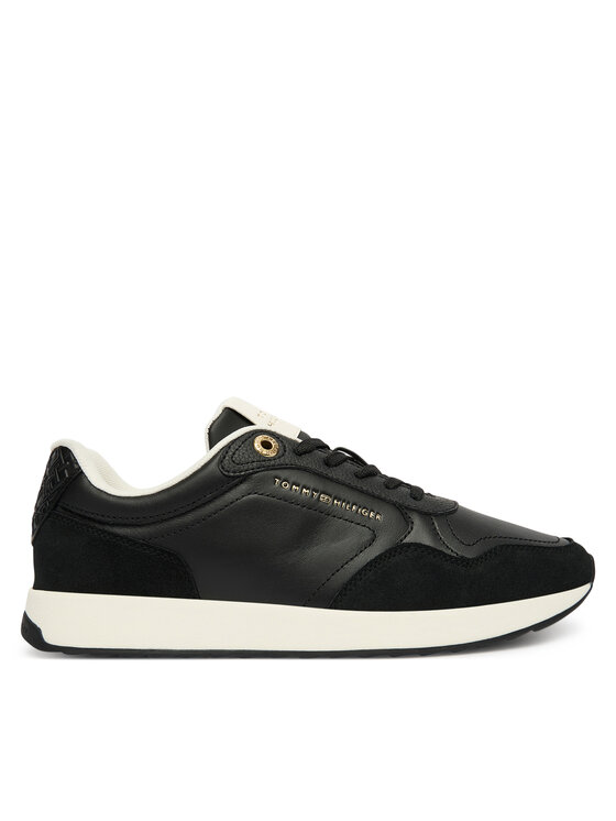 Tommy Hilfiger Superge Tommy Hilfiger Monogram Mix Material Runner FW0FW09267 Črna