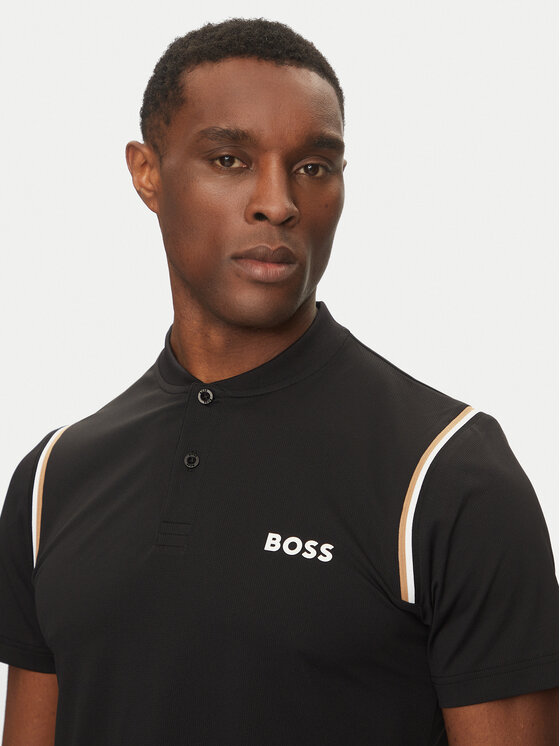 BOSS BOSS Поло Pariq 50534347 Чорний Slim Fit