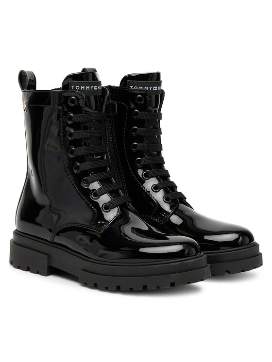 Tommy Hilfiger Pohodni čevlji Tommy Hilfiger Lace-Up Bootie T4A5-34025-0775 S Črna