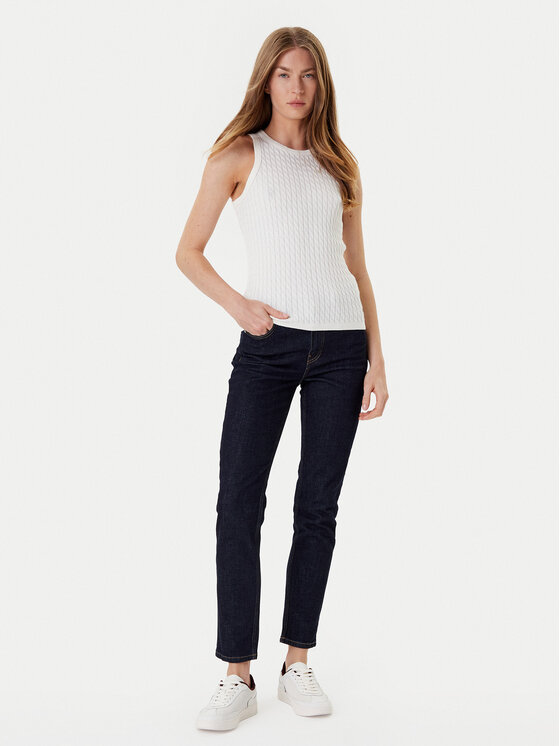 Tommy Hilfiger Tommy Hilfiger Marškinėliai WW0WW45706 Écru Slim Fit