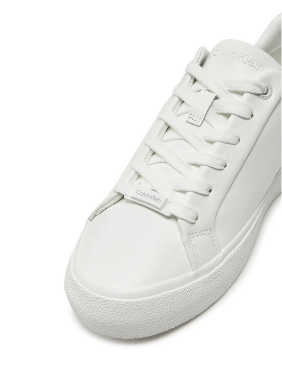 Calvin Klein Snīkeri Calvin Klein Vulc Lace Up Texture Fox - Lth HW0HW02439 Balts