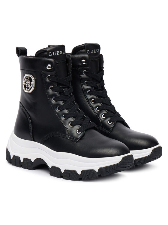 Guess Šnurovacia obuv Guess FLFBNZ ELE12 Čierna