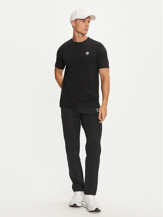EA7 Emporio Armani EA7 Emporio Armani T-shirt 8NPT16 PJRGZ 1200 Crna Regular Fit