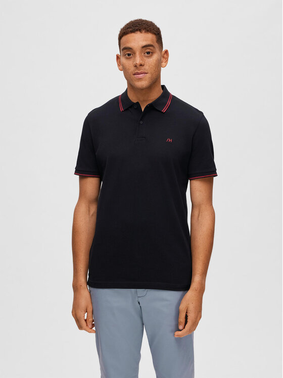 Selected Homme Selected Homme Polo 16087840 Crna Regular Fit