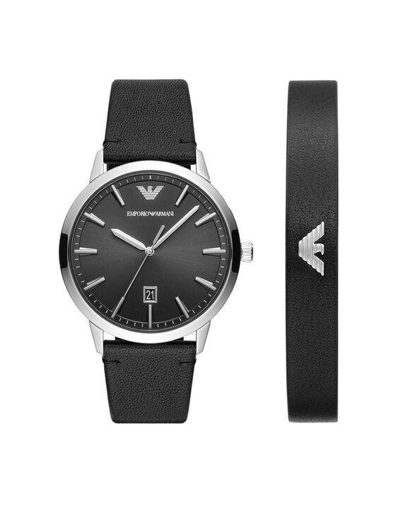 Emporio Armani Zegarek Emporio Armani AR80064SET Czarny