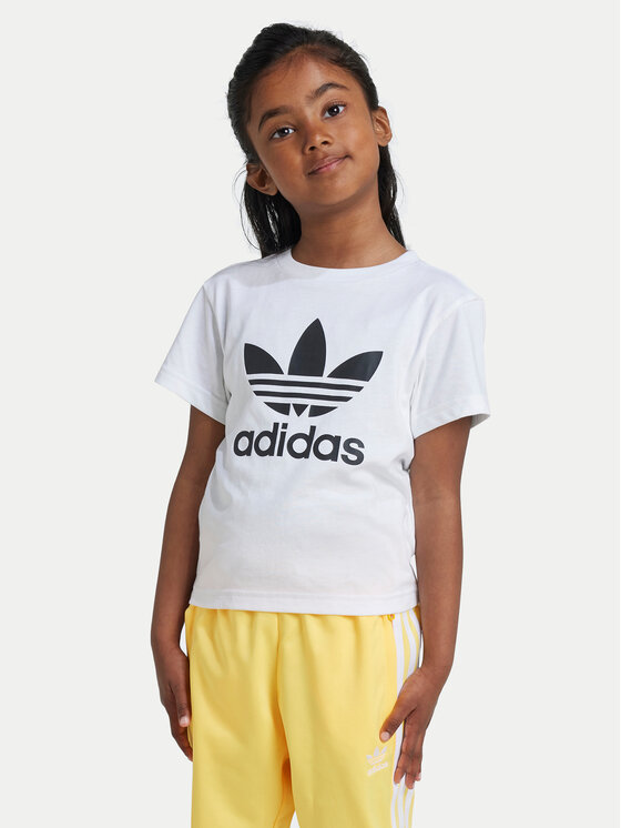 adidas adidas Majica adicolor Trefoil JE0518 Bela Regular Fit