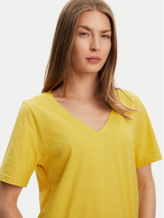 United Colors Of Benetton United Colors Of Benetton T-shirt 3BVXD400H Žuta Relaxed Fit
