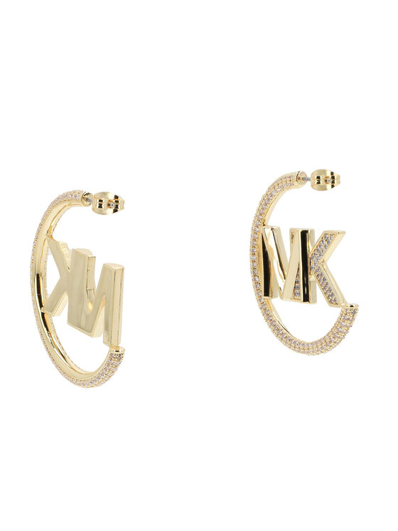 Michael Kors Fülbevaló Michael Kors Pavé Logo Hoop Earrings MKJ7786710 Arany