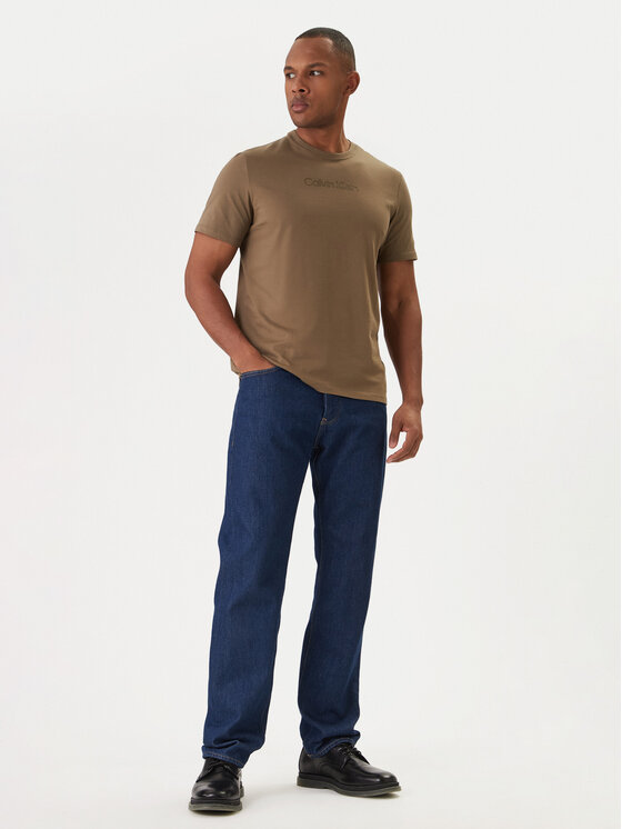Calvin Klein Calvin Klein Camiseta Logo 30s LV04LD230G Marrón Regular Fit