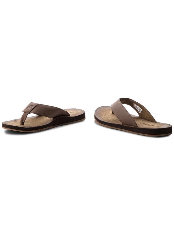 Timberland Japonki Timberland Wild Dunes Lthr Fli Pflop A18XT Brązowy