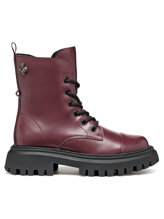Geox Kozaki Geox J Maquinnens Girl J46M6B 000CN C7357 S Bordowy