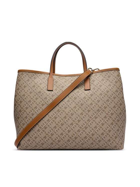 Tommy Hilfiger Geantă Tommy Hilfiger Th Monoplay Satchel AW0AW19173 Bej