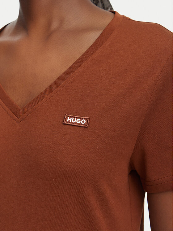 HUGO HUGO Camiseta Classic 50513667 Marrón Slim Fit